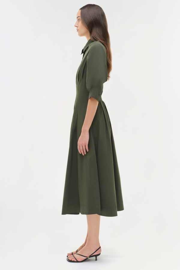 Jonathan Simkhai Jazz Cotton Midi Dress Cypress
