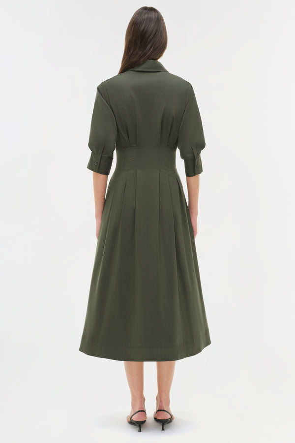 Jonathan Simkhai Jazz Cotton Midi Dress Cypress