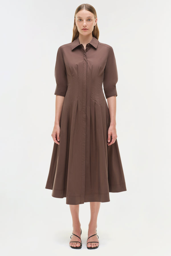 jonathan simkhai Jazz Dress CHOCOLATE