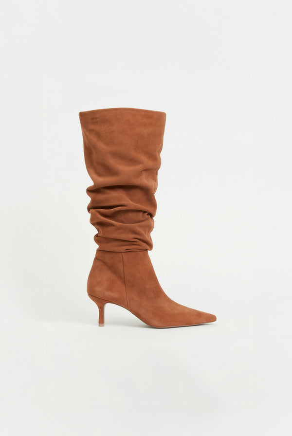 jonathan simkhai Jordi Suede Slouch Boot CAMEL