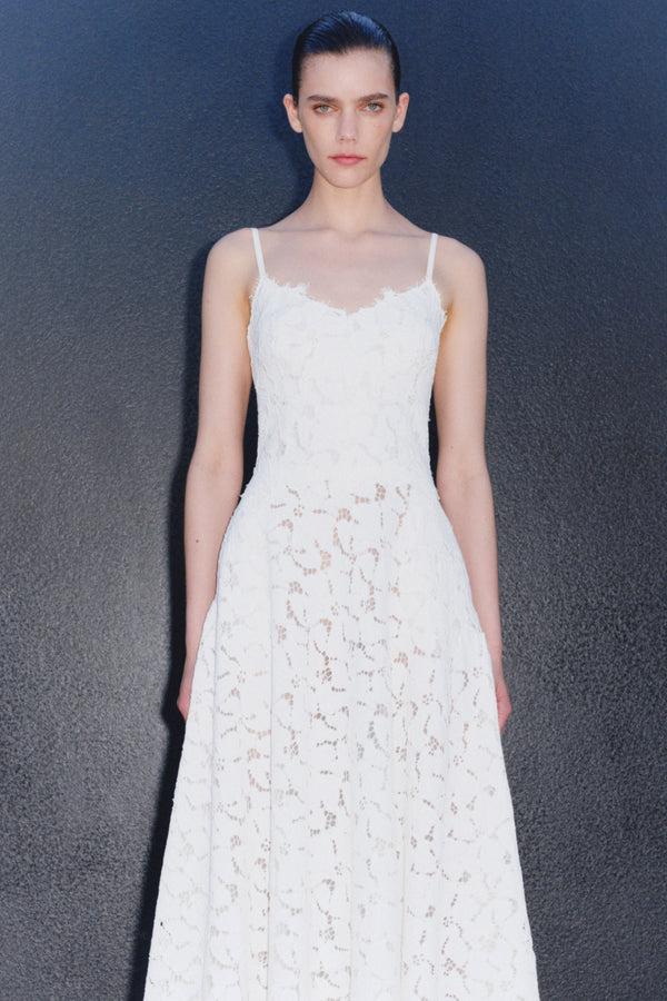 jonathan simkhai Julia Lace Midi Dress Ivory