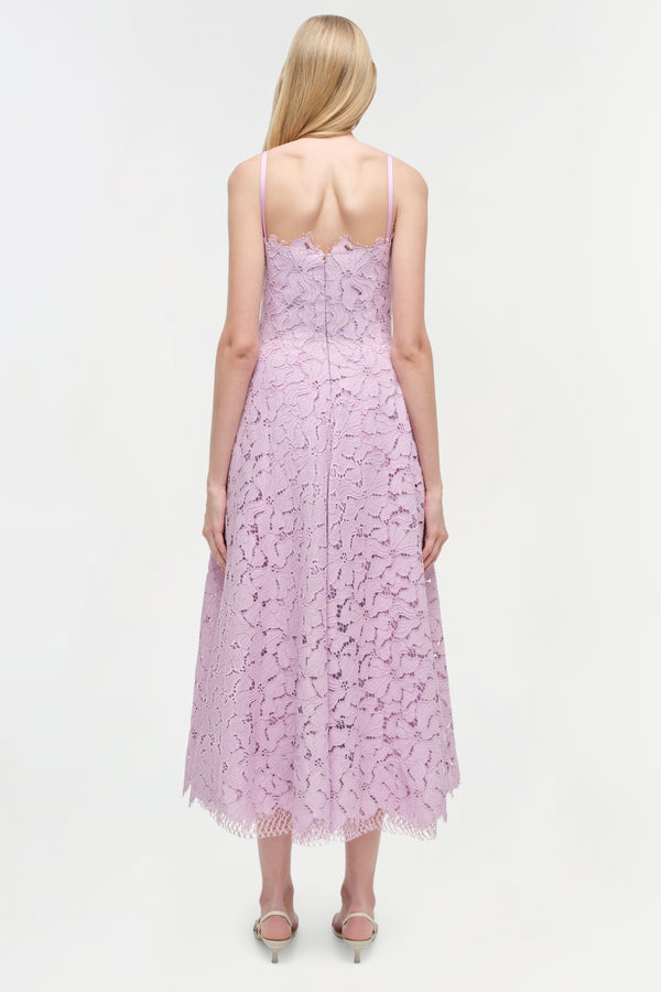 Jonathan Simkhai Julia Lace Midi Dress ORCHID