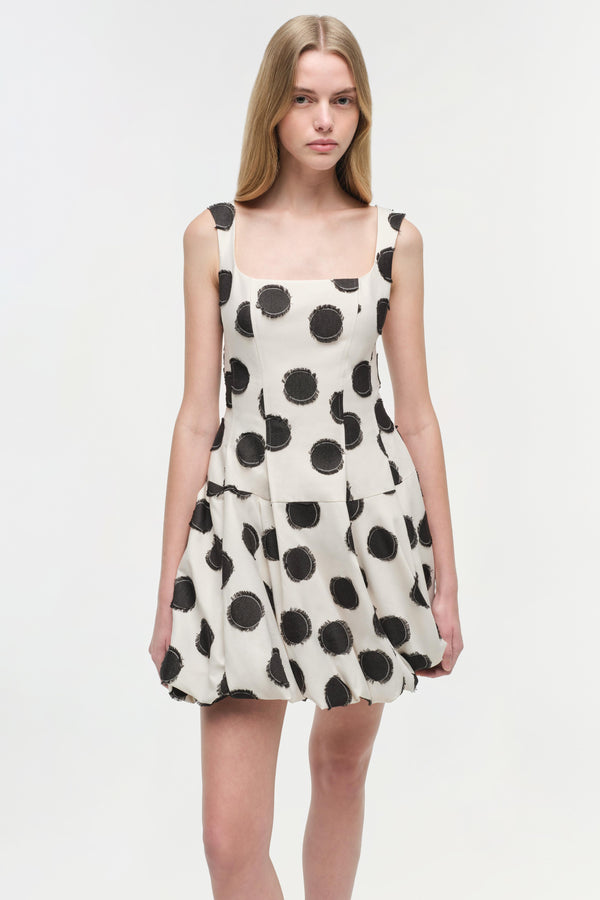 Jonathan Simkhai Juni Mini Dress BLACK POLKA DOT