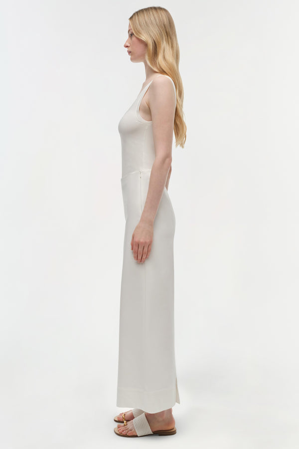 Jonathan Simkhai Kallin Cotton Cropped Pant WHITE