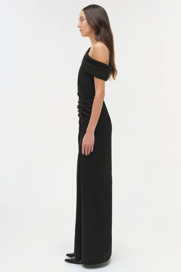Jonathan Simkhai Kally Draped Midi Dress Black