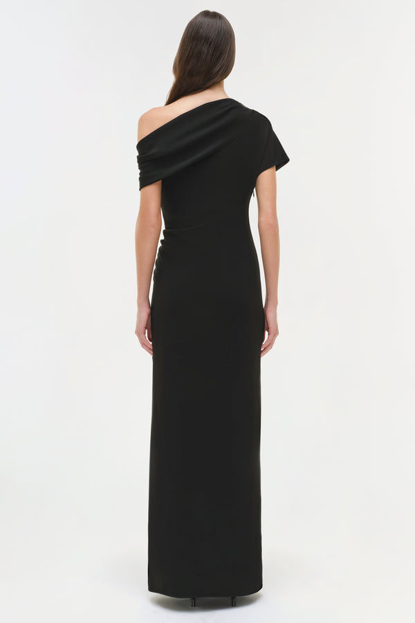 Jonathan Simkhai Kally Draped Midi Dress Black