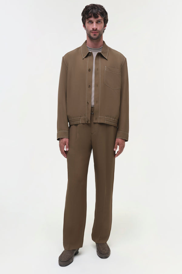 Jonathan Simkhai Keith Jacket Olive