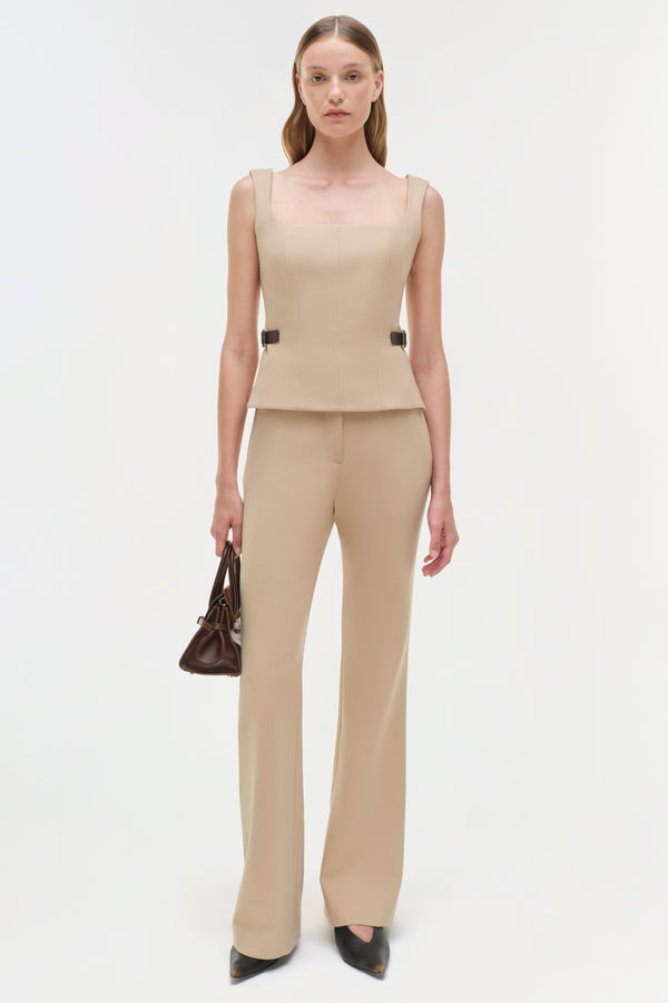 jonathan simkhai Kenna Trouser LIGHT CAMEL
