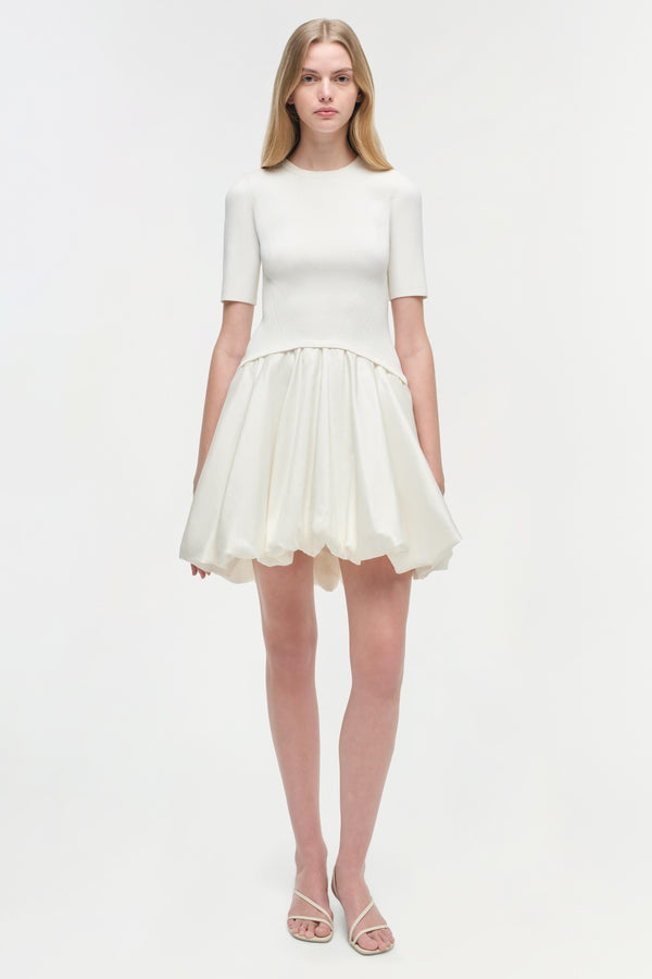 jonathan simkhai Kenny Combo Mini Dress Ivory