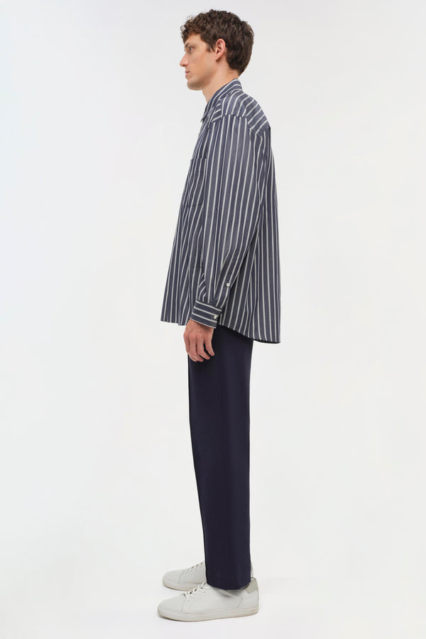 Jonathan Simkhai Khailed Shirt Navy Stripe