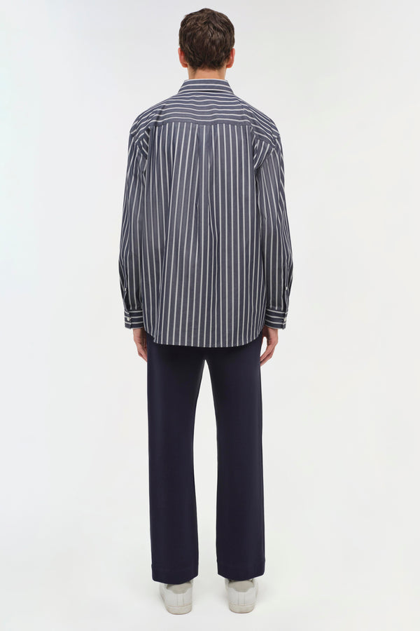 Jonathan Simkhai Khailed Shirt Navy Stripe
