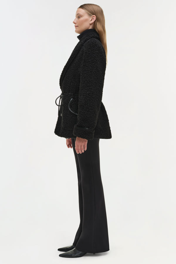 Jonathan Simkhai Kimia Tie Waist Jacket Black