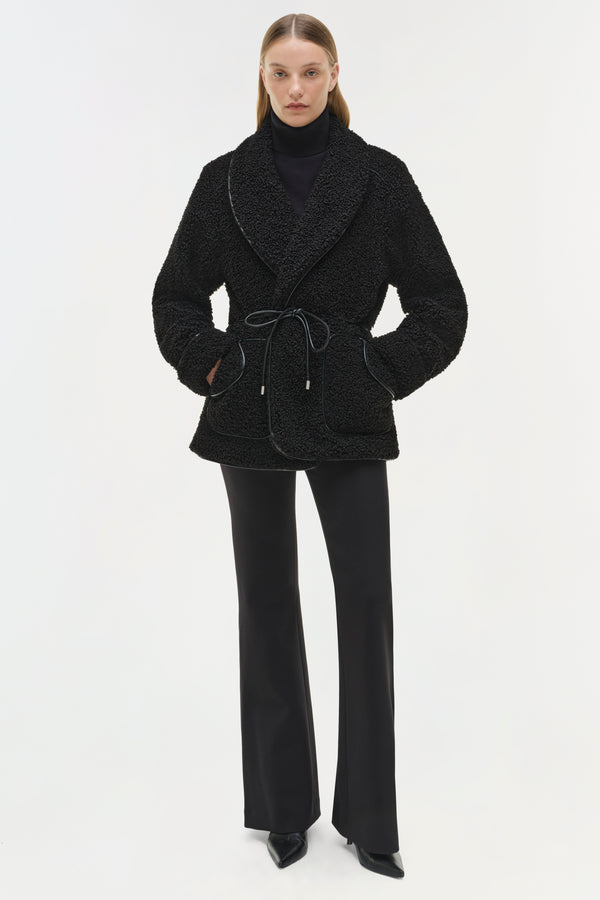 jonathan simkhai Kimia Tie Waist Jacket Black