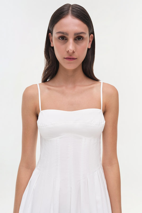 Jonathan Simkhai Kitt Cotton Mini Dress WHITE