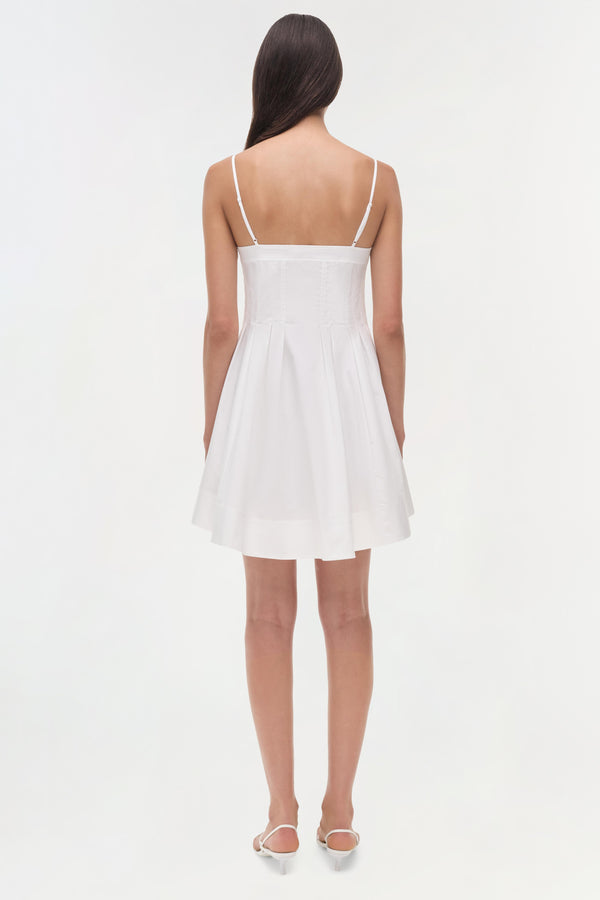 Jonathan Simkhai Kitt Cotton Mini Dress WHITE