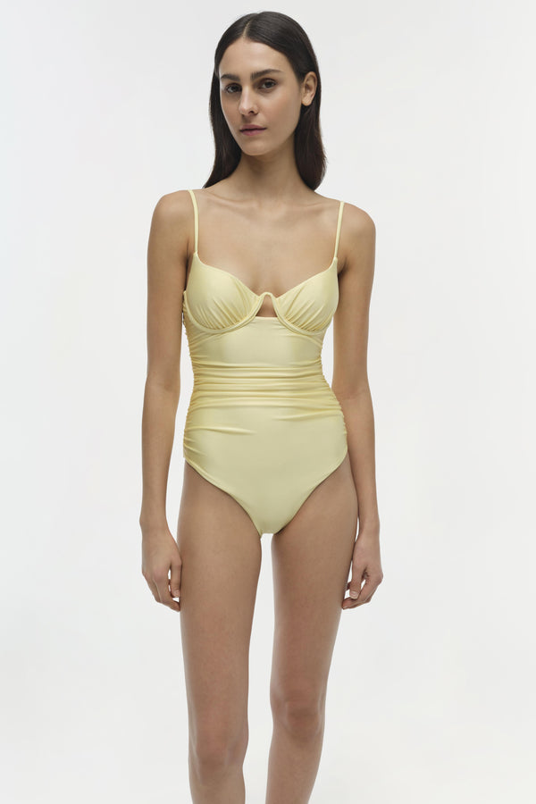 Jonathan Simkhai Laine Swimsuit BUTTERCREAM