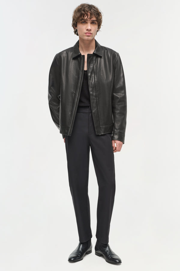 jonathan simkhai Landon Leather Jacket Black