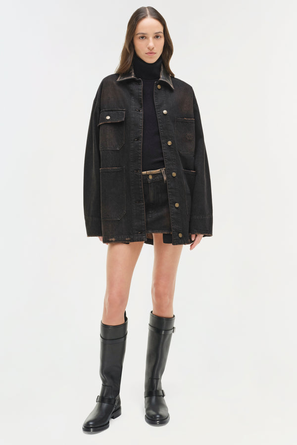 jonathan simkhai Larz Denim Chore Jacket TERRANEA