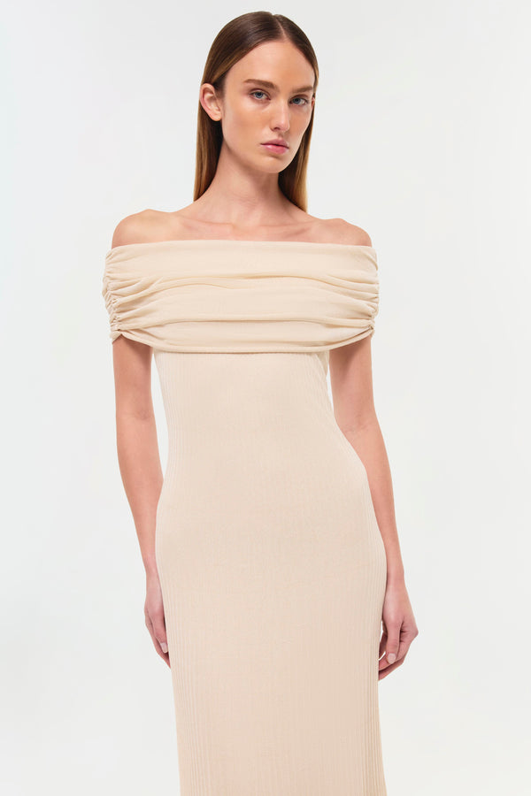 Jonathan Simkhai Laurelle Knit Maxi Dress Sand
