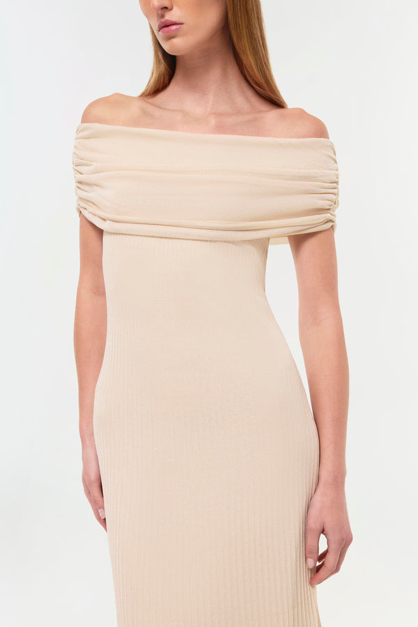 Jonathan Simkhai Laurelle Knit Maxi Dress Sand