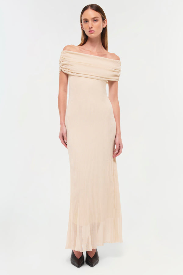 jonathan simkhai Laurelle Knit Maxi Dress Sand