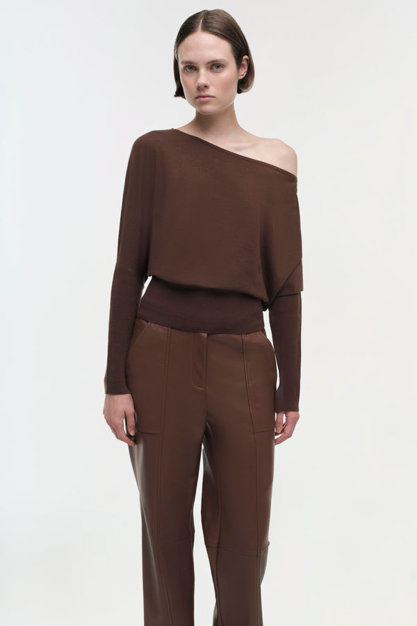 jonathan simkhai Lavina Sweater CHOCOLATE
