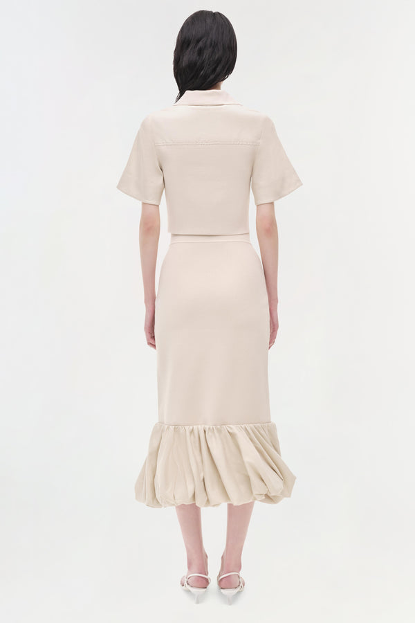 Jonathan Simkhai Lizzie Linen Knit Top SAND