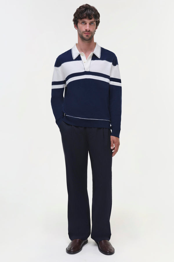 Jonathan Simkhai Louis Popover MIDNIGHT IVORY