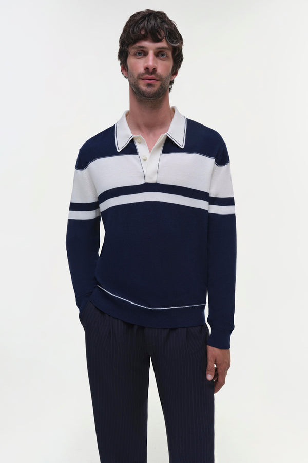 jonathan simkhai Louis Popover MIDNIGHT IVORY