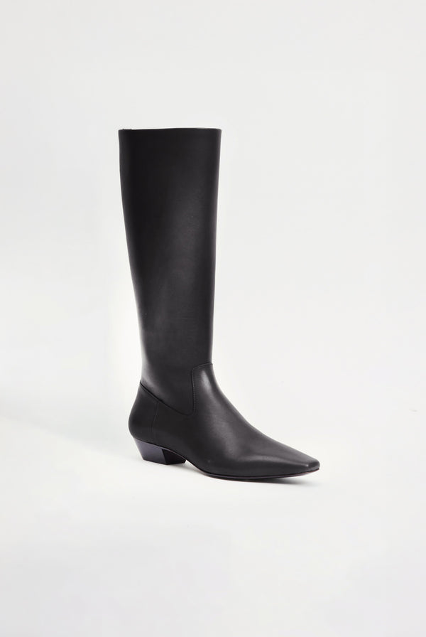 Jonathan Simkhai Lowen Leather Riding Boot Black