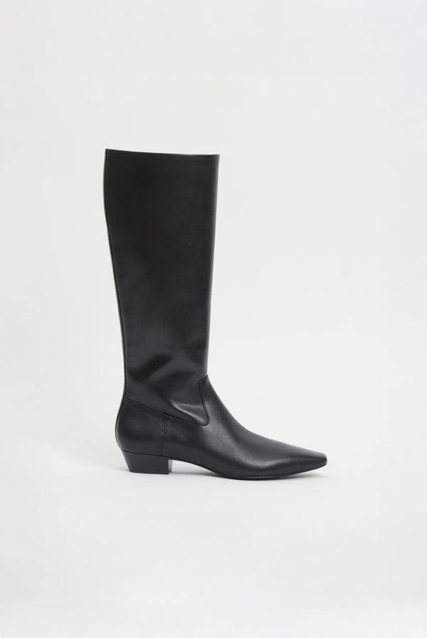 jonathan simkhai Lowen Leather Riding Boot Black