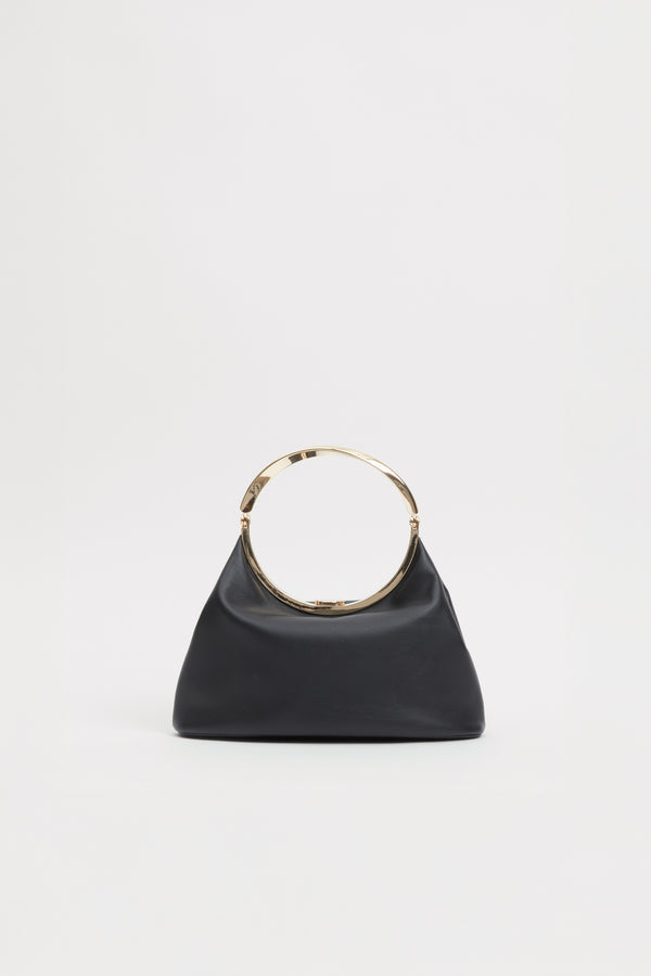 jonathan simkhai Luca Leather Top Handle Bag Black
