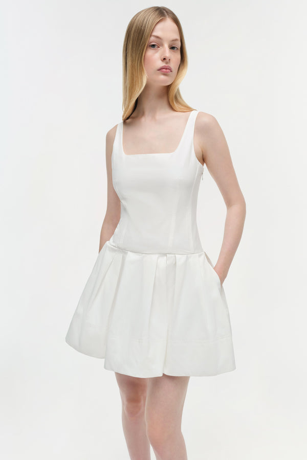 Jonathan Simkhai Lucy Cotton Mini Dress WHITE
