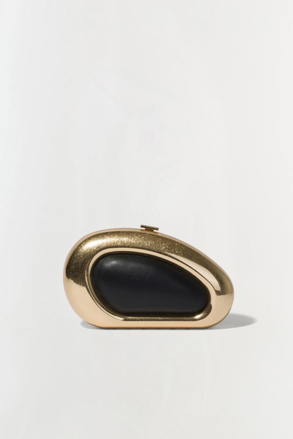 jonathan simkhai Luna Clutch BLACK GOLD