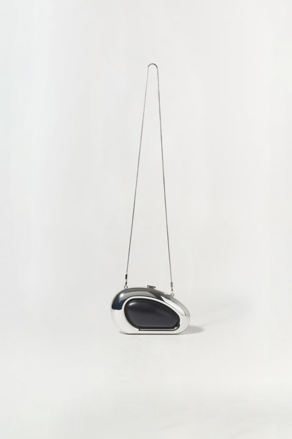 Jonathan Simkhai Luna Clutch BLACK SILVER