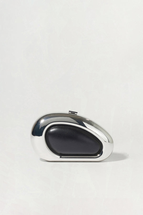 jonathan simkhai Luna Clutch BLACK SILVER