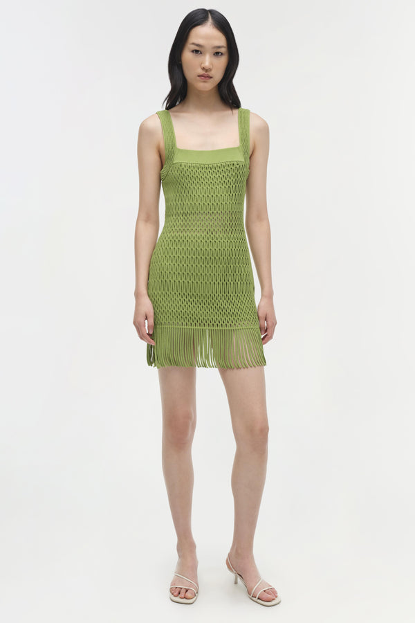 jonathan simkhai Lyria Dress Kiwi