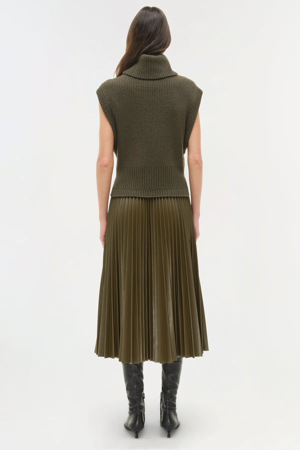 Jonathan Simkhai Maple Wool Cashmere Top ALLIGATOR