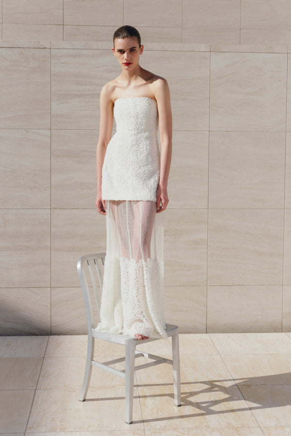 jonathan simkhai Marella Dress Ivory