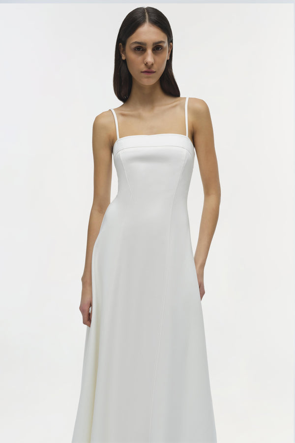 Jonathan Simkhai Marisol Cotton Midi Dress WHITE