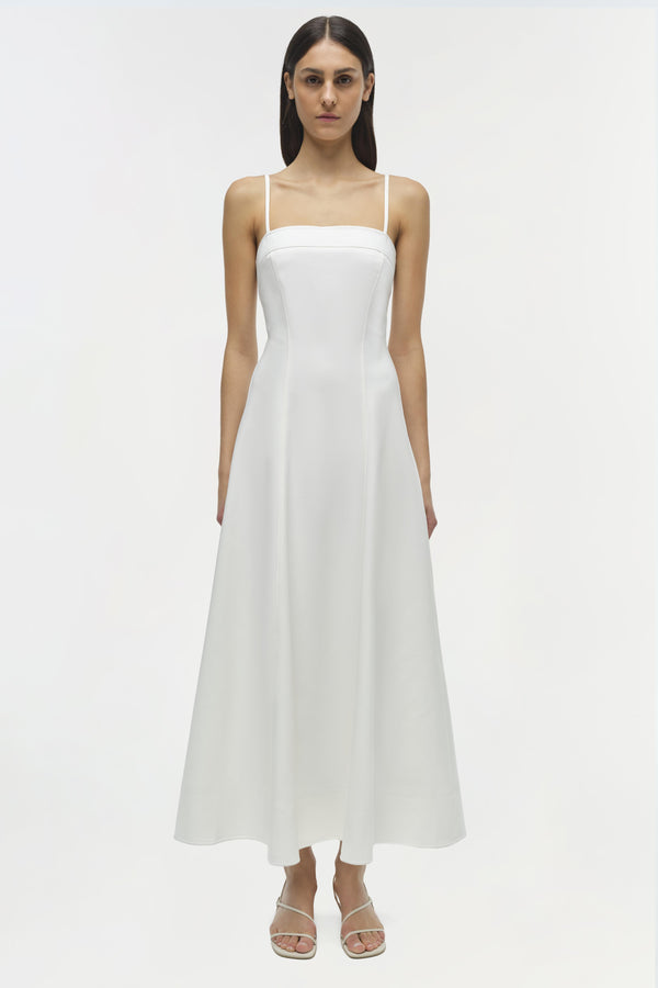Jonathan Simkhai Marisol Cotton Midi Dress WHITE