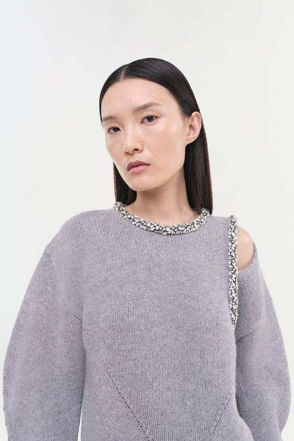 Jonathan Simkhai Monroe Pullover GREY MELANGE