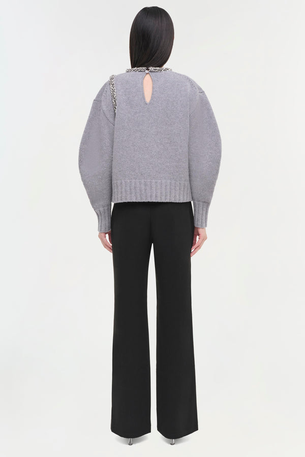 Jonathan Simkhai Monroe Pullover GREY MELANGE