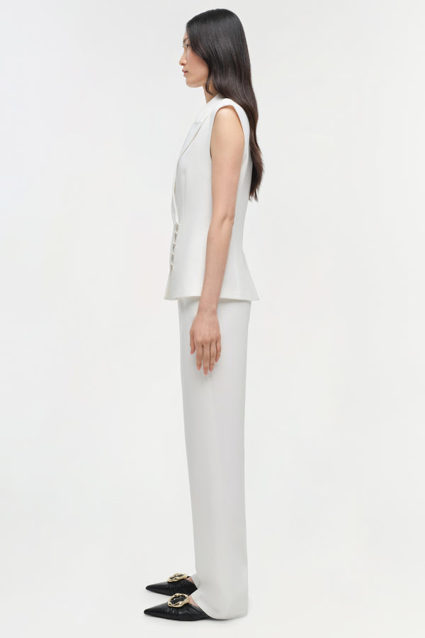 Jonathan Simkhai Morrie Straight Leg Trouser Ivory
