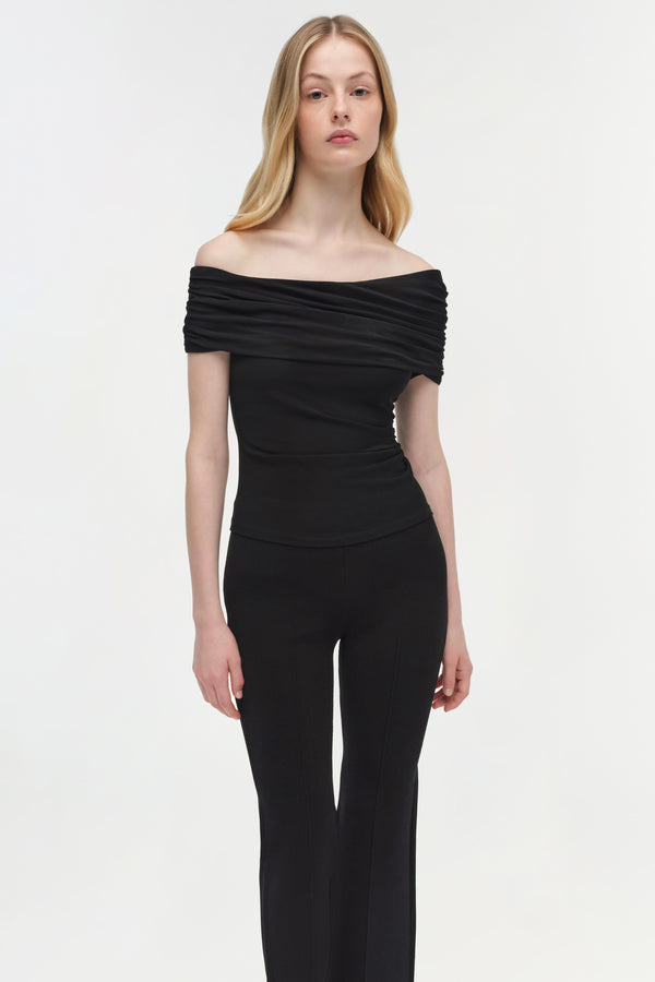 Jonathan Simkhai Natassa Jersey Top Black