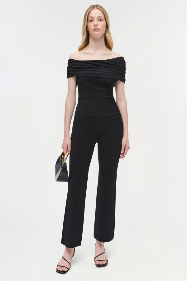 jonathan simkhai Natassa Jersey Top Black