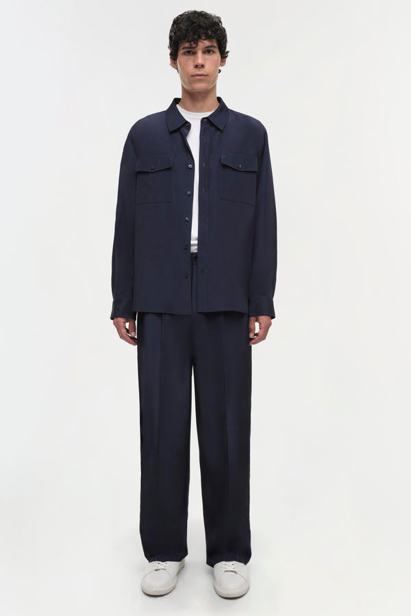 Jonathan Simkhai Niall Shirting MIDNIGHT