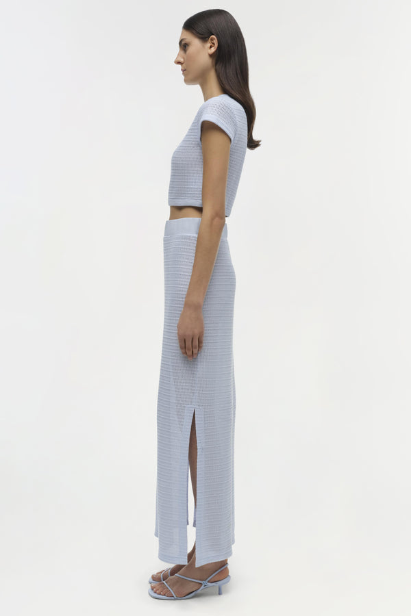 Jonathan Simkhai Nicky Midi Skirt PERIWINKLE SKY