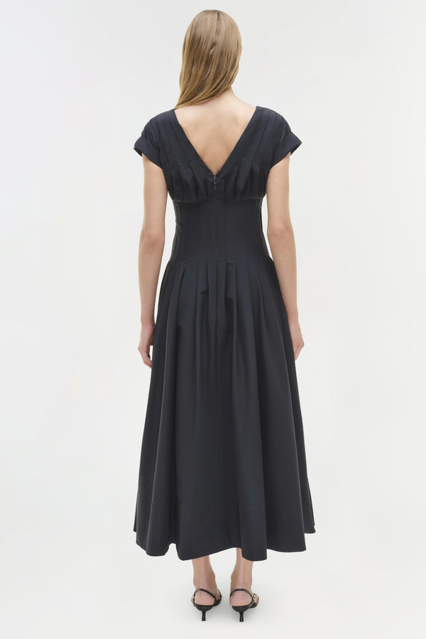 Jonathan Simkhai Nina Cotton Midi Dress Midnight