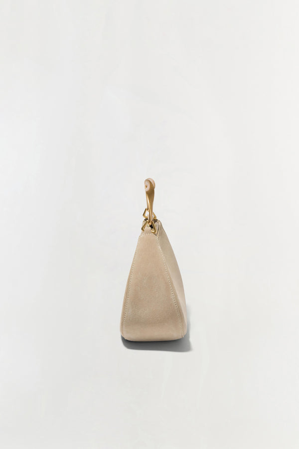 Jonathan Simkhai Nixi Suede Crescent Bag DESERT